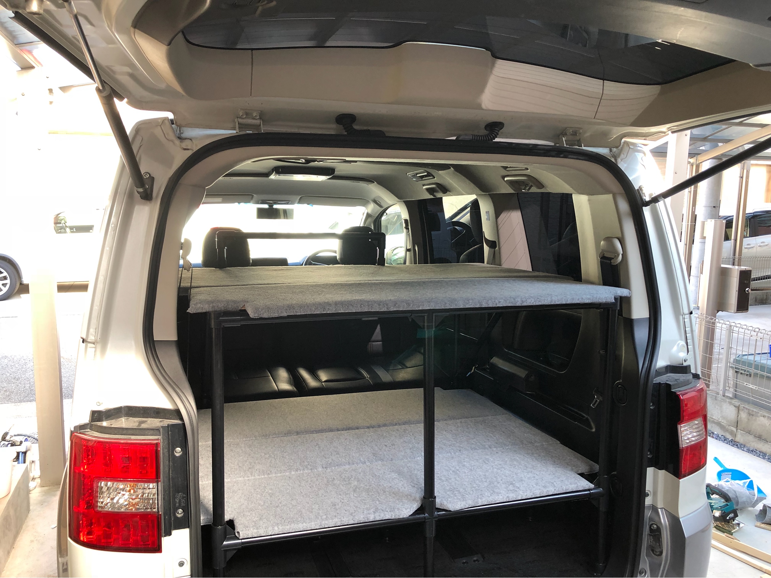 三菱 デリカD5を華麗にカスタム！by aza (2018/10/28) 車中泊用二段ベッド作ってみました